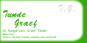 tunde graef business card